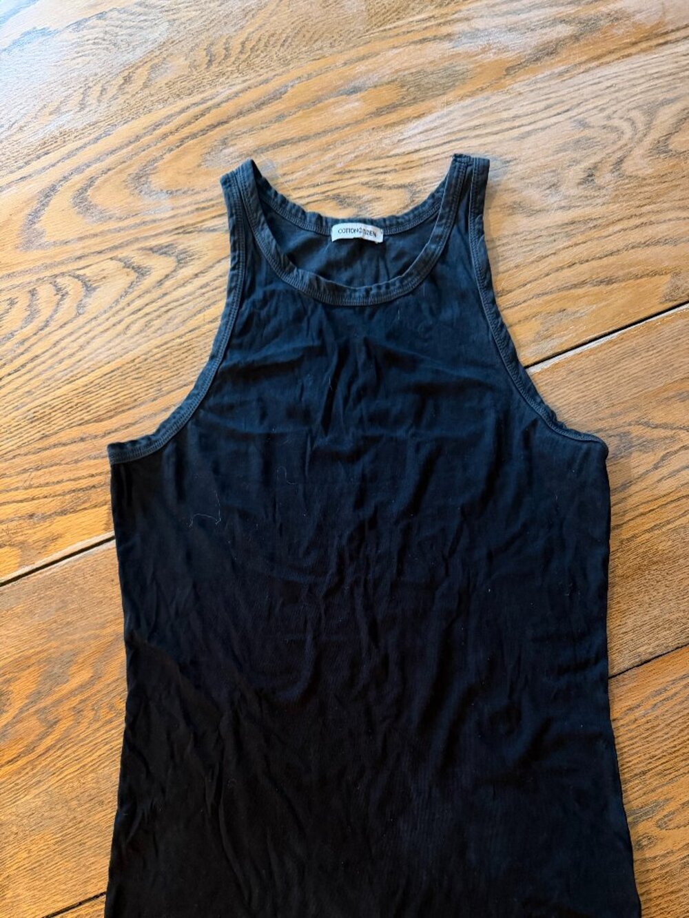COTTON CITIZEN  black tank top/cotton/L /exc cond